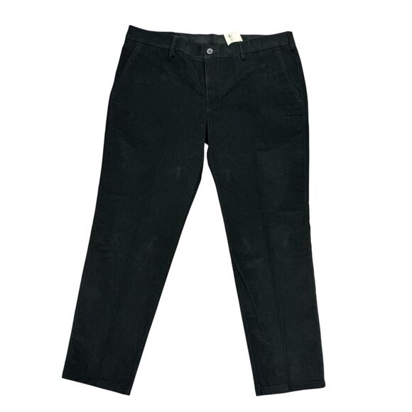Kenneth Cole Mens Slim Fit Stretch Corduroy Pants Black 38x29 - Picture 1 of 3